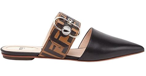 fendi sabot mules fur